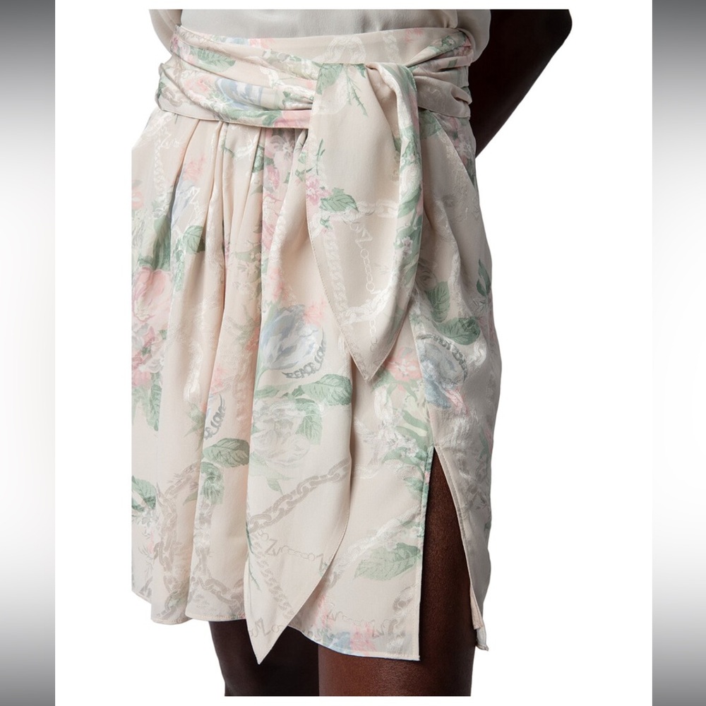 Zadig & Voltaire Joji Jac Chaines Faded Silk Skirt